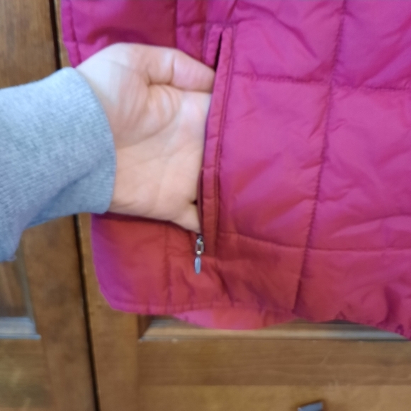 Vintage Sears red burgundy snap closure western quilted puffer vest size medium - Picture 7 of 12